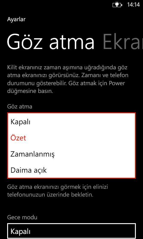 Lumia Amber Güncellemesi Göz Atma